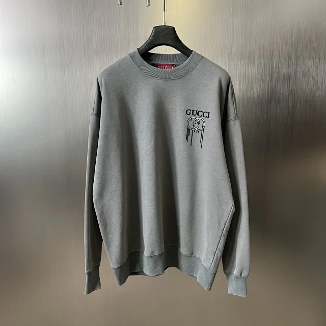 Gucci Tracksuits Crewneck sweatshirt and drawstring straight-leg pants set with logo print product detail image 8
