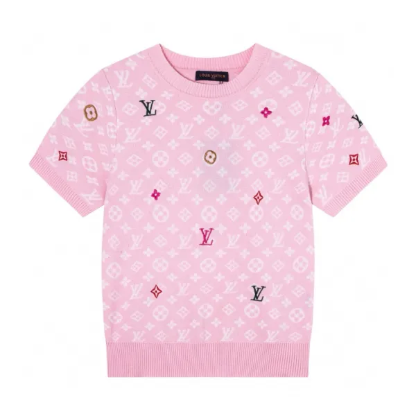 Chanel Knit T-Shirt with Multicolor CC Logo Embroidery White Sweater - 8