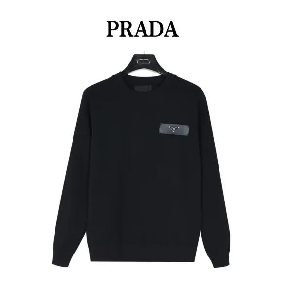 Celine Triomphe Logo Black Crewneck Sweatshirt Sweater - 13