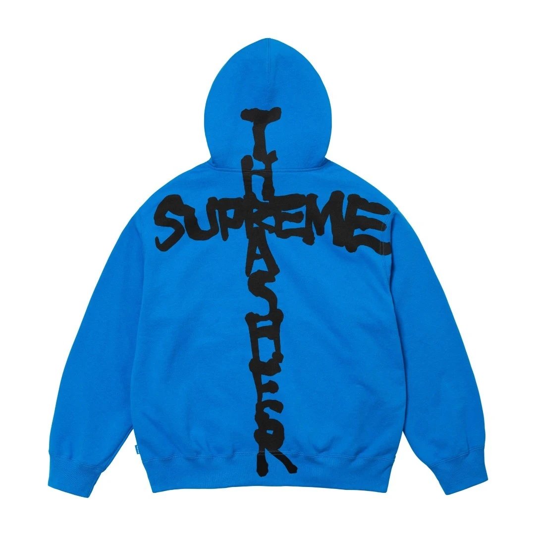 Thrasher x Supreme Logo Crewneck Navy Sweatshirt Hoodie - 11