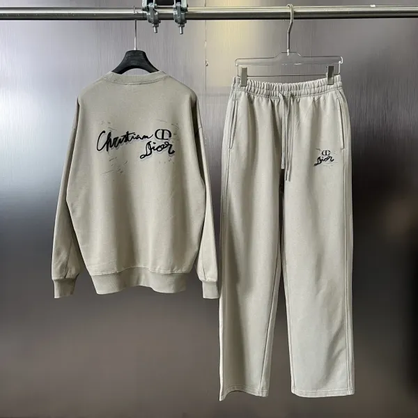 Dior Logo Embroidered Sweatpants Black - 14