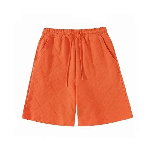 Unbranded Matching Sets Short-Sleeve T-Shirt and Drawstring Shorts Set with Tonal Geometric Pattern product detail image 12