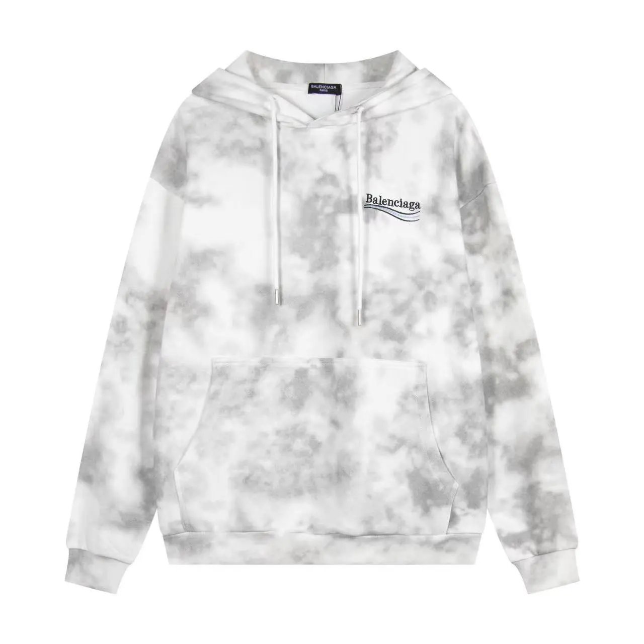 Balenciaga Logo-Embroidered Tie-Dye Sweatpants Beige - 7