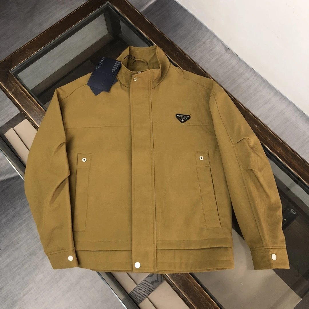 Prada Re-Nylon Jacket Mustard Yellow Outerwear - 17