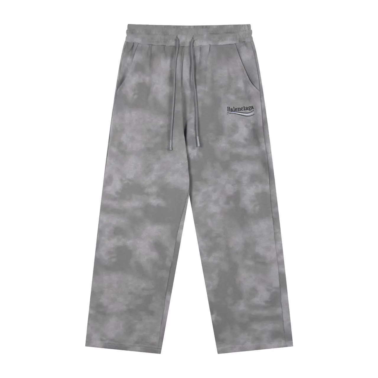 Balenciaga Logo-Embroidered Tie-Dye Sweatpants Beige - 13
