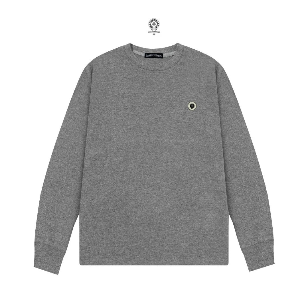 Chrome Hearts Cross Embroidery Black Long Sleeve Tee T-Shirts - 8