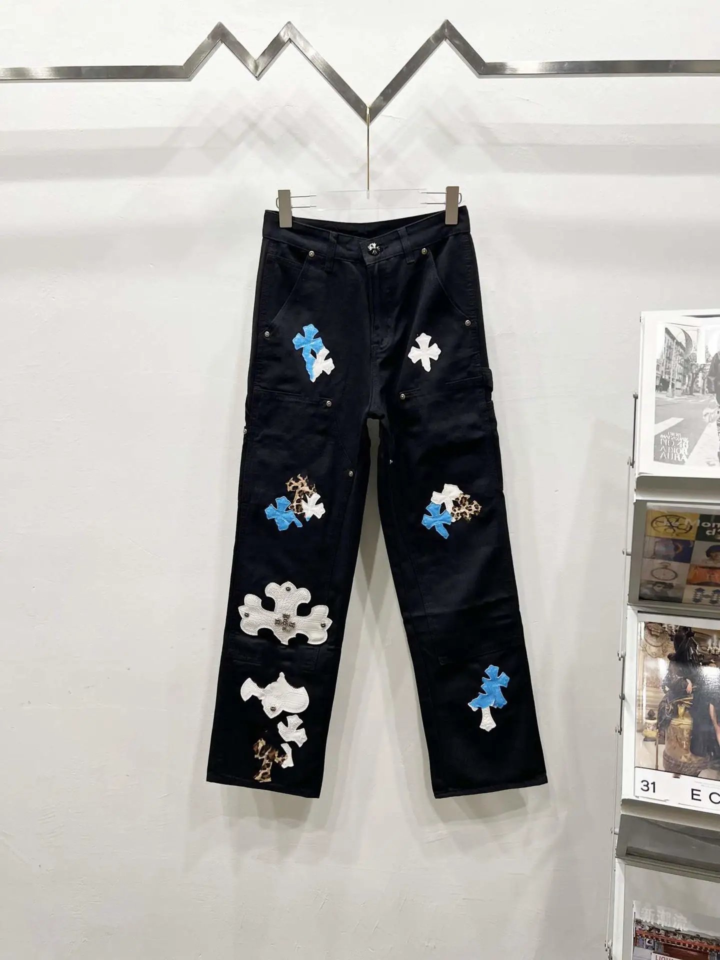 Chrome Hearts Cross Patch Black Workwear Pants - 8