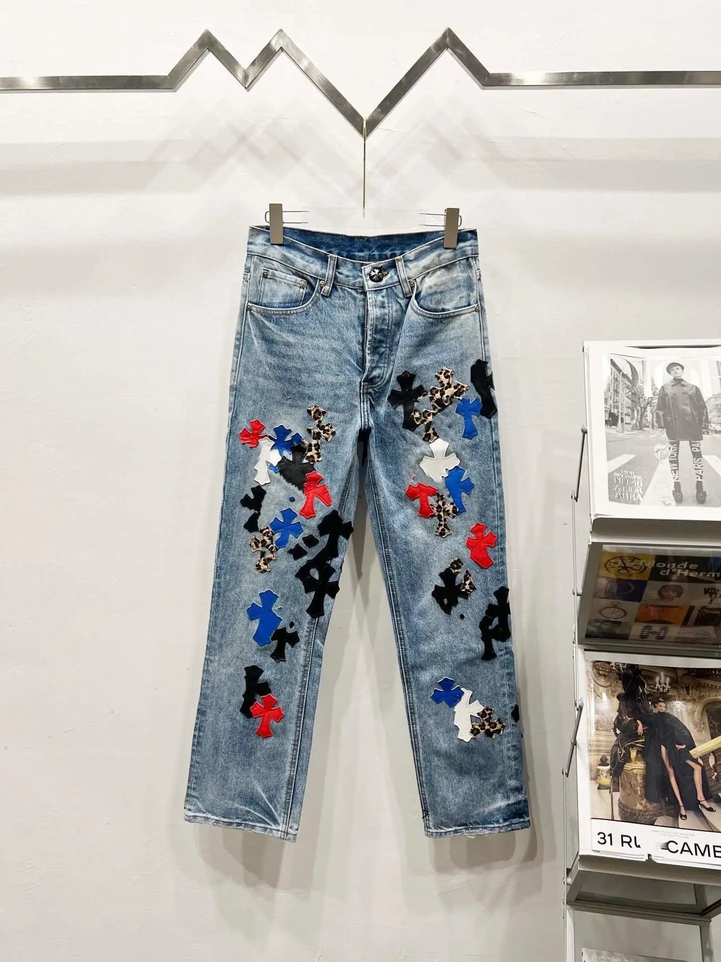 Chrome Hearts Cross Patch Black Workwear Pants - 12