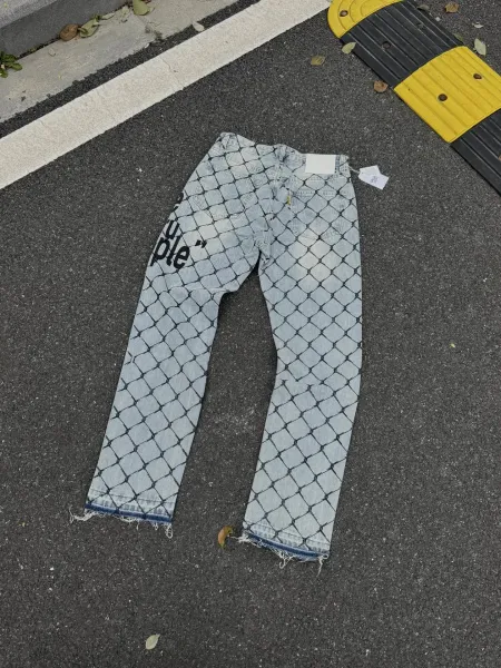 Design Paint-Splatter Contrast-Panel Black Jeans - 8