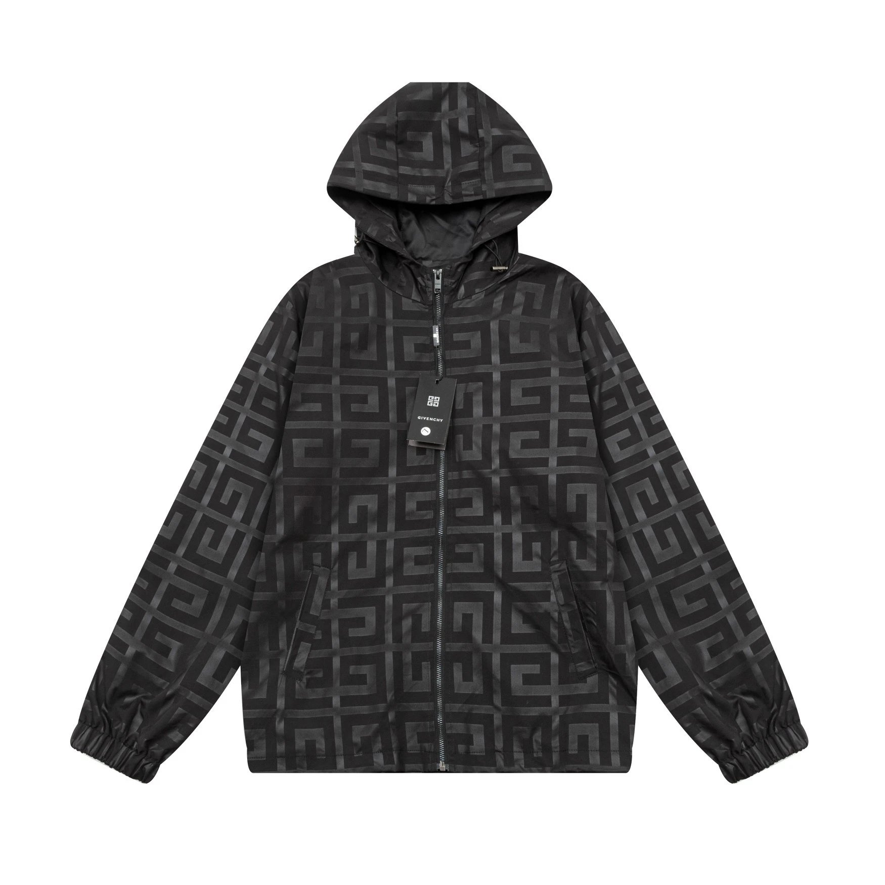 Givenchy 4G Monogram Hooded Windbreaker Black Outerwear - 9