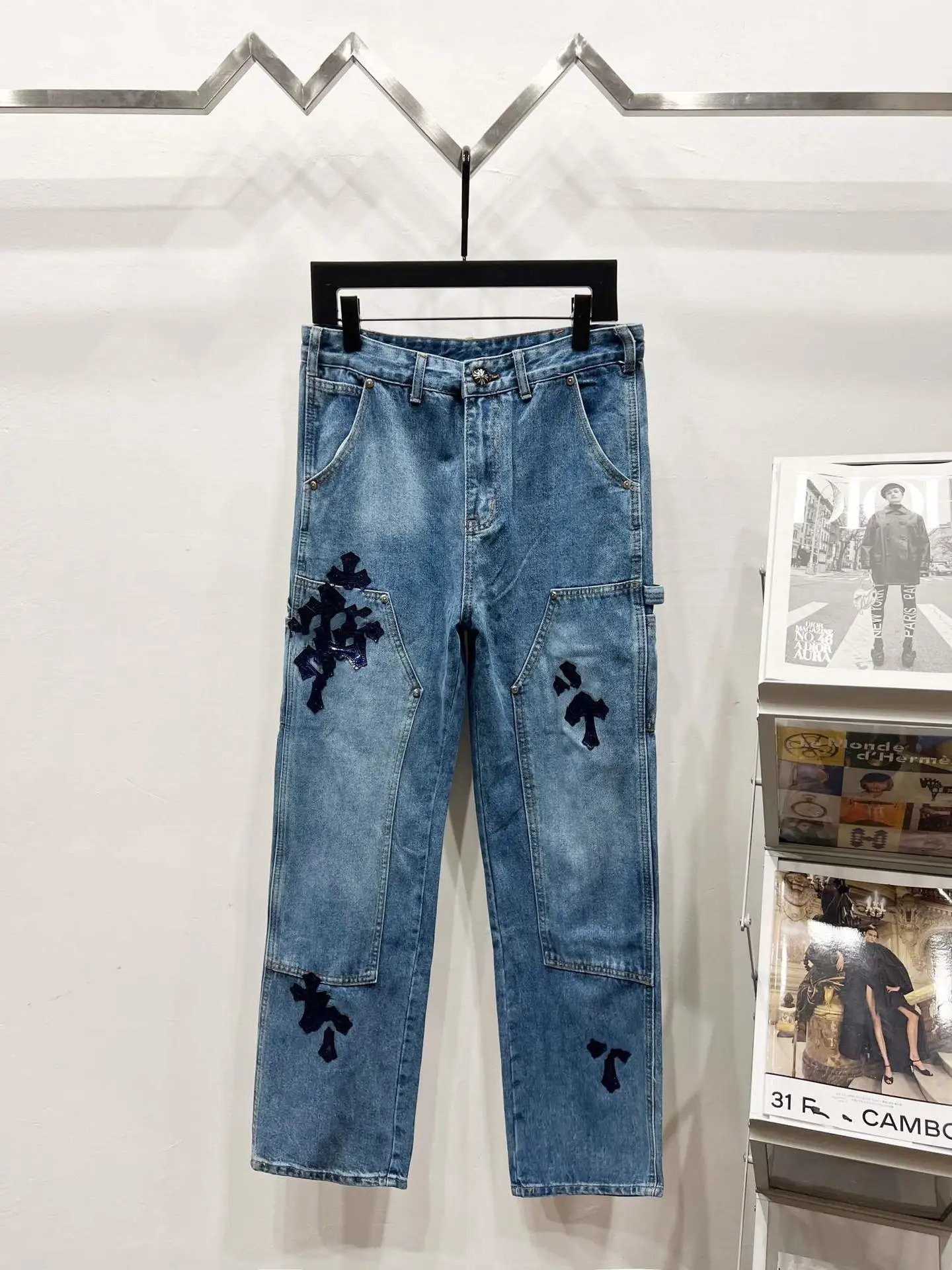 Chrome Hearts Cross Patch Black Workwear Pants - 11