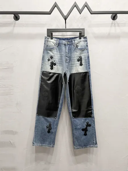 Chrome Hearts Cross Patch Black Workwear Pants - 5