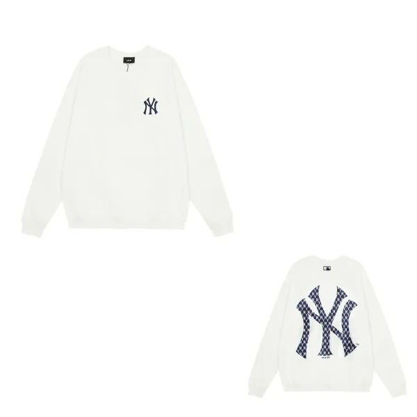 MLB x New York Yankees Graphic Crewneck Sweatshirt White Hoodie - 9