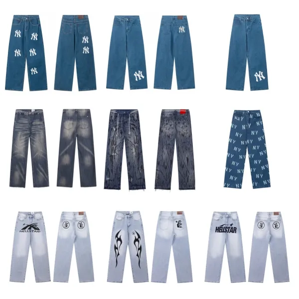 Hellstar Flame Tribal Print Straight Fit Light Wash Jeans - 3