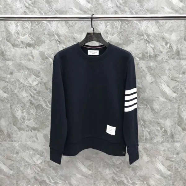 Thom Browne 4-Bar Stripe Black Sweatshirt and Sweatpants Set - 7