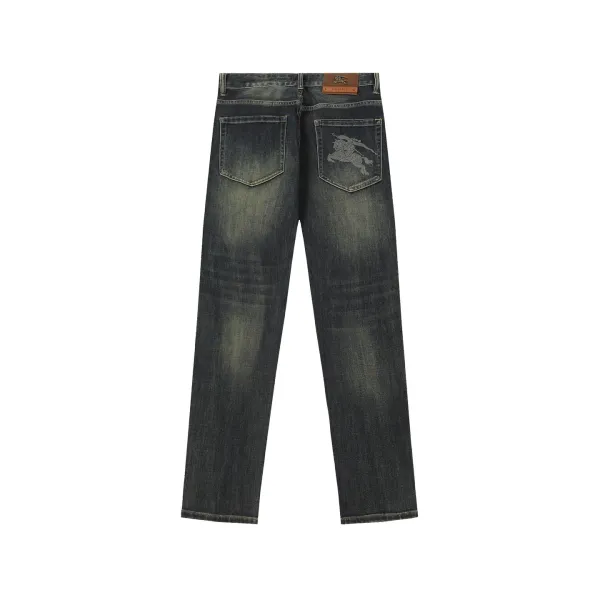 Burberry Straight Fit Corduroy Trousers Brown Pants - 5