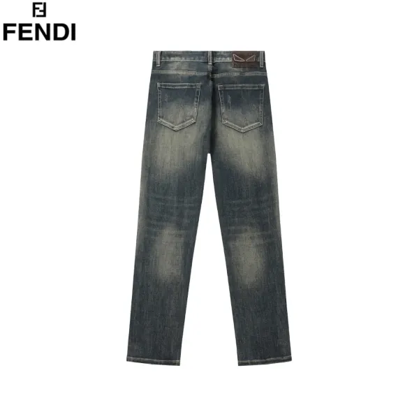 Fendi Distressed Washed Denim Jeans - 1