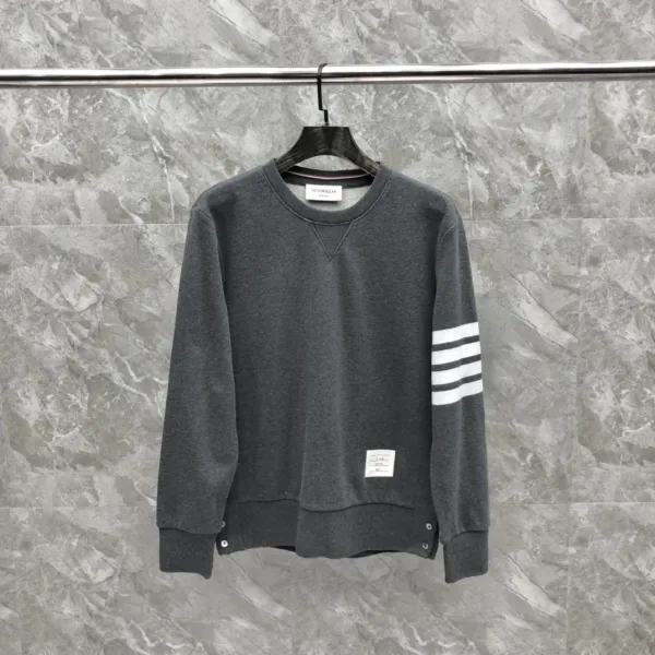 Thom Browne 4-Bar Stripe Black Sweatshirt and Sweatpants Set - 6