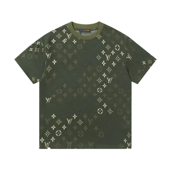 Louis Vuitton Monogram All-Over Print Olive Green T-Shirt - 10