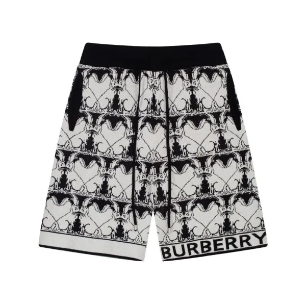 Design Plaid Knit Shorts Gray - 5