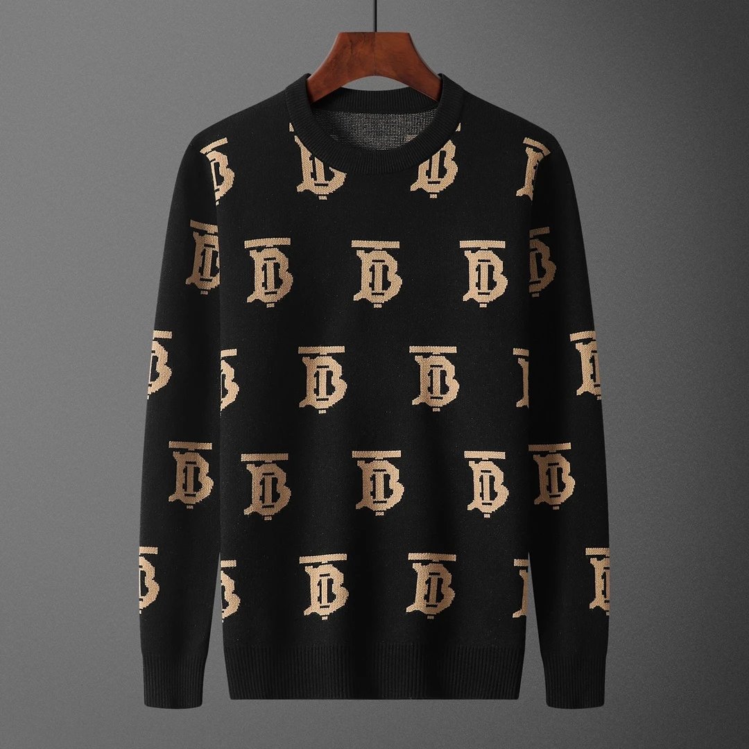 Prada Milano Logo Knit Sweater Navy with Orange Trim - 5