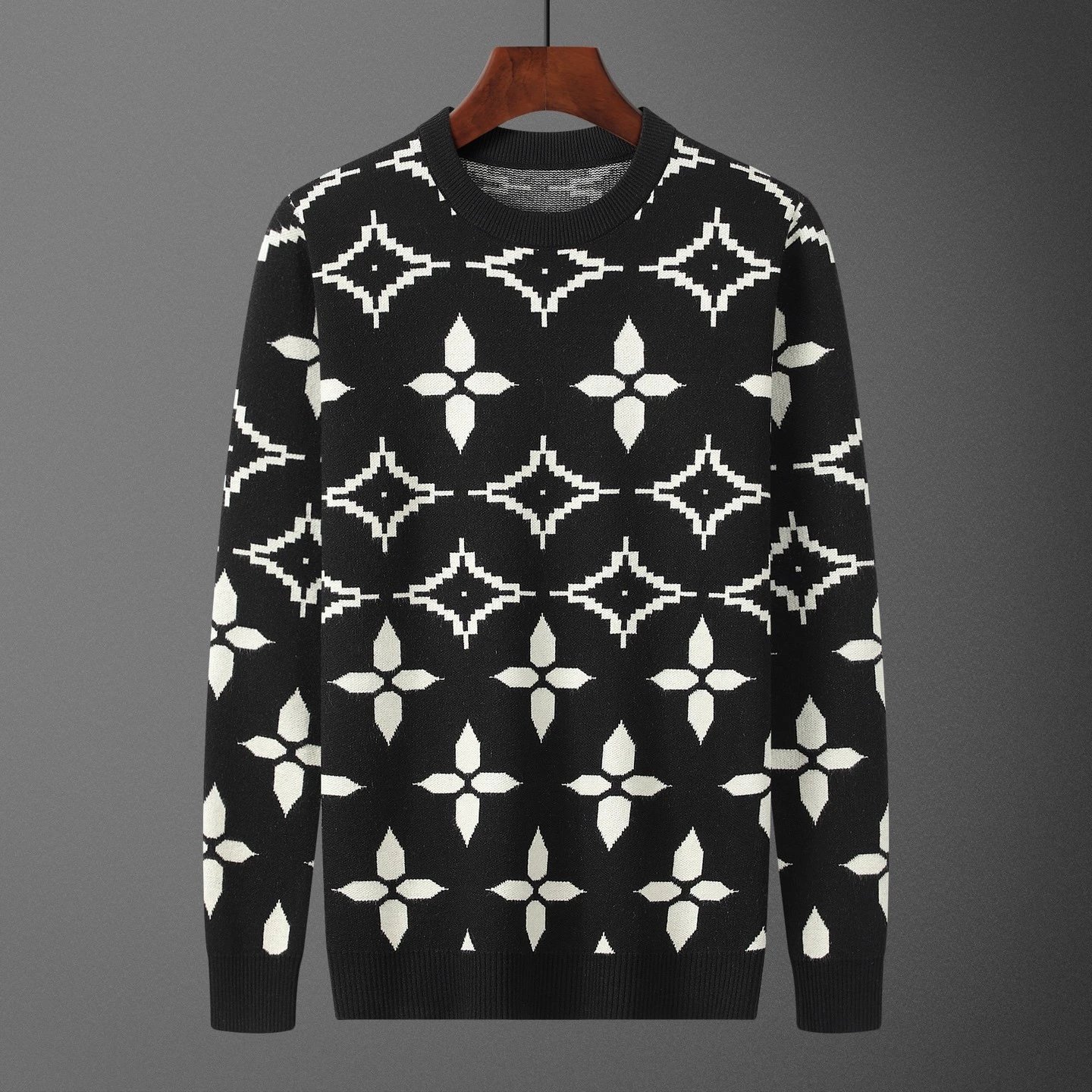 Prada Milano Logo Knit Sweater Navy with Orange Trim - 16