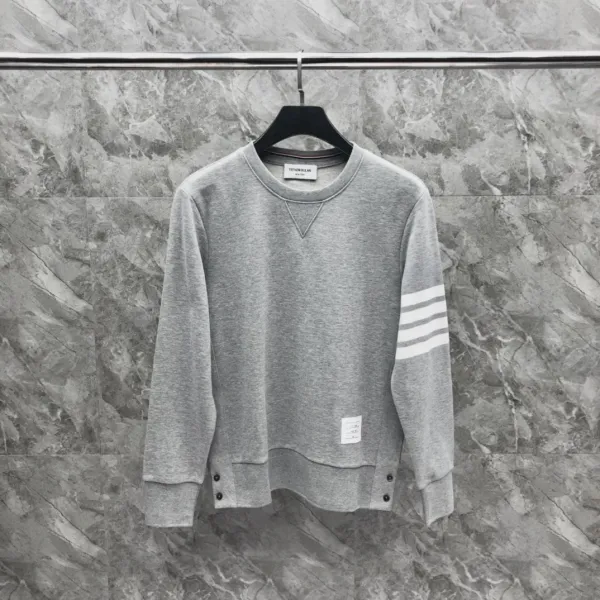 Thom Browne 4-Bar Stripe Black Sweatshirt and Sweatpants Set - 4