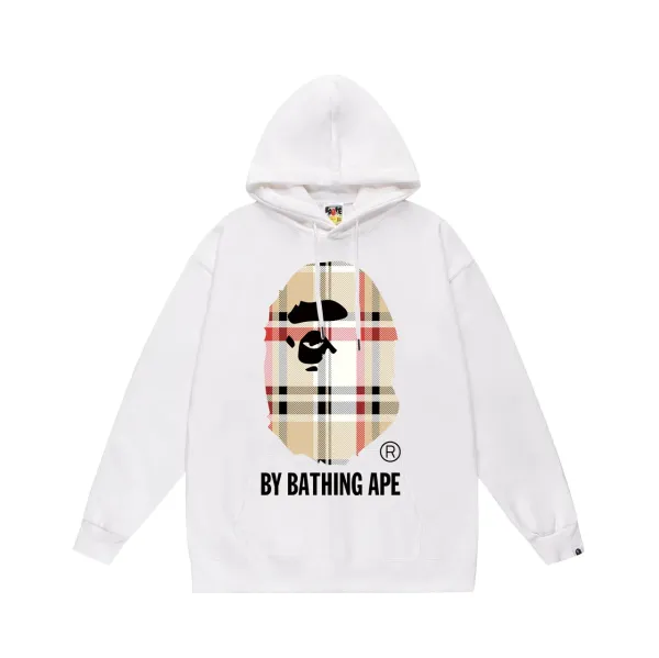 A Bathing Ape Busy Works Arch Logo Hoodie White - 9