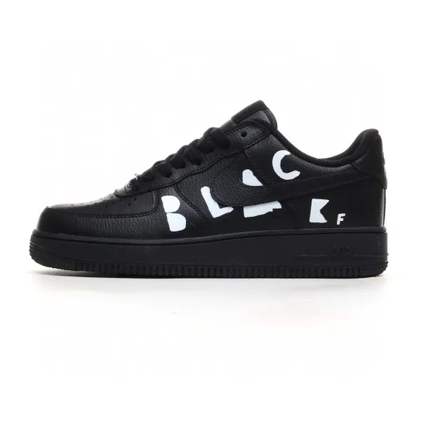 Nike Air Force 1 Low Off-White Inspired Beige Navy Sneakers - 4