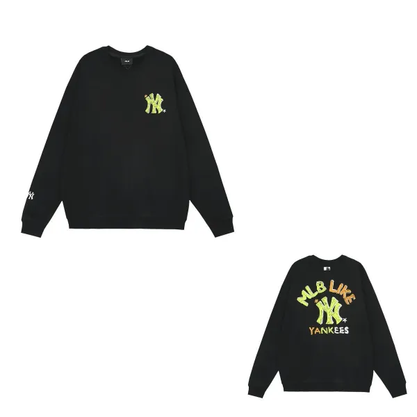 MLB x New York Yankees Graphic Crewneck Sweatshirt White Hoodie - 4