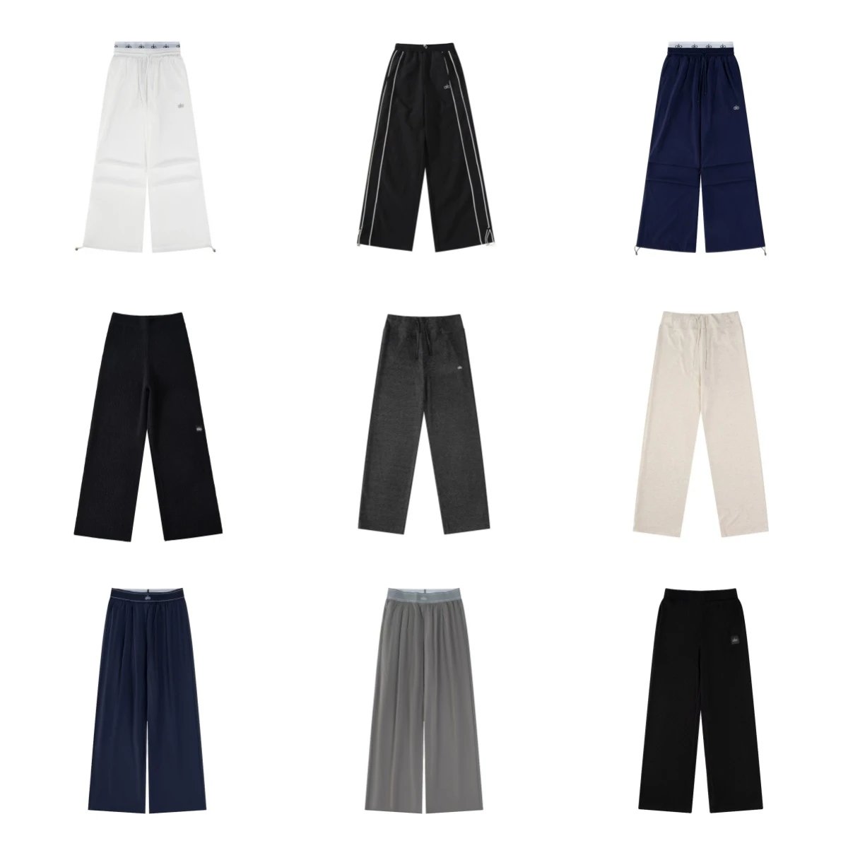 Alo Wide-Leg Flow Pants White - 3