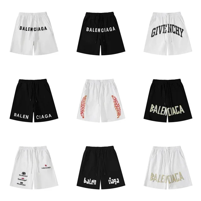 Balenciaga Shorts Logo Print Drawstring product detail image 1