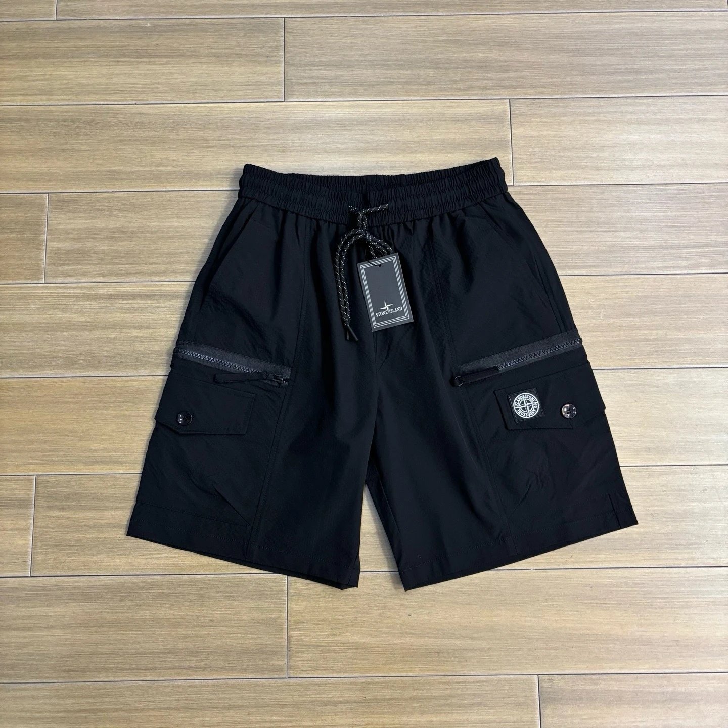Design Cargo Shorts with Rhinestone Floral Embellishment Denim Shorts - 9