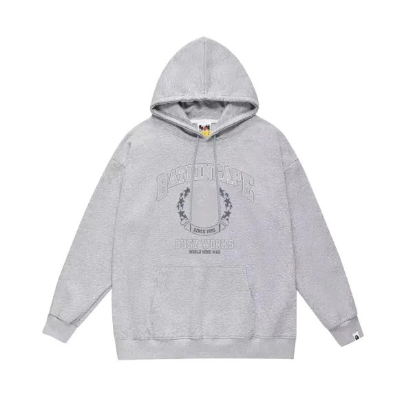 A Bathing Ape Busy Works Arch Logo Hoodie White - 7