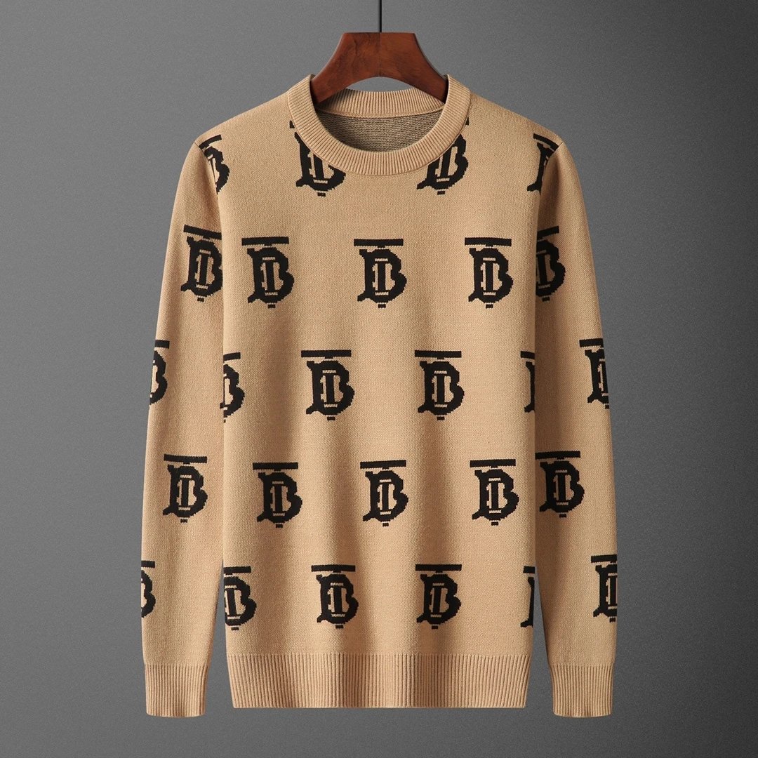 Prada Milano Logo Knit Sweater Navy with Orange Trim - 6