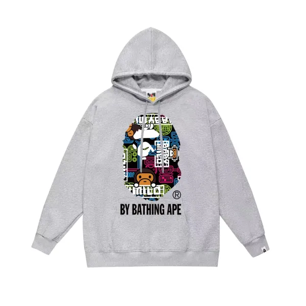 A Bathing Ape Busy Works Arch Logo Hoodie White - 8