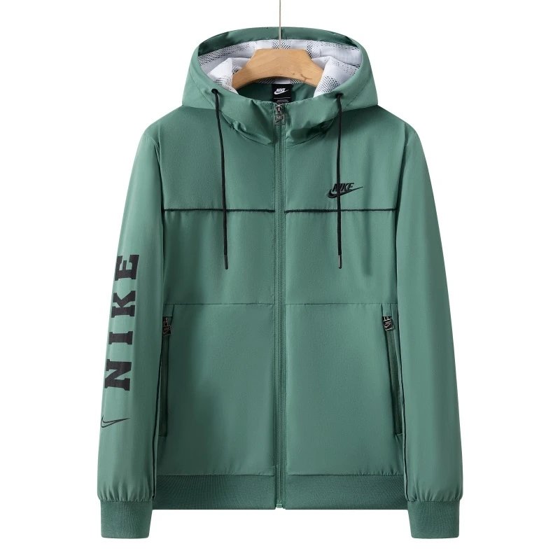 Nike Windbreaker Hooded Jacket Sage Green Outerwear