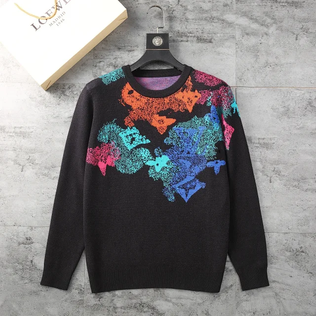 Louis Vuitton Knitwear Crewneck intarsia knit sweater product detail image 8