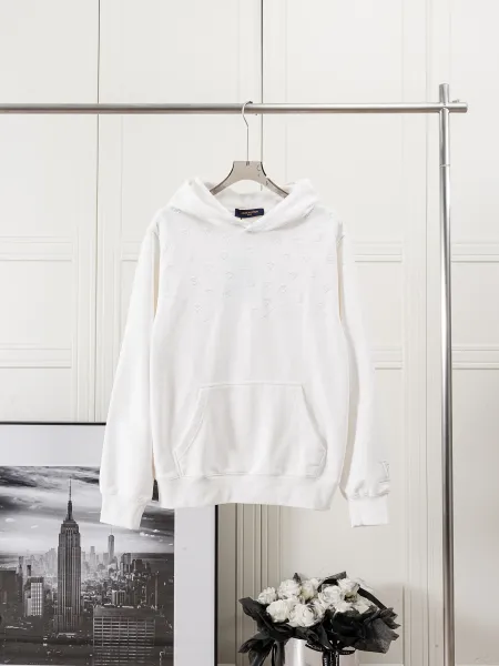 Louis Vuitton Monogram Embroidered Hoodie Black - 13