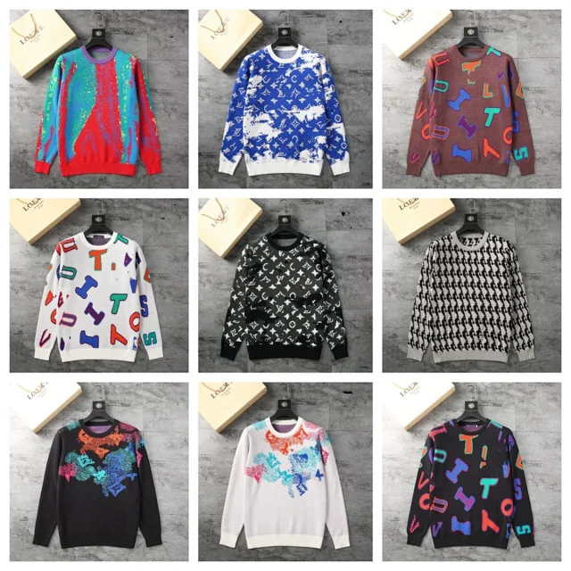 Louis Vuitton Knitwear Crewneck intarsia knit sweater product detail image 1