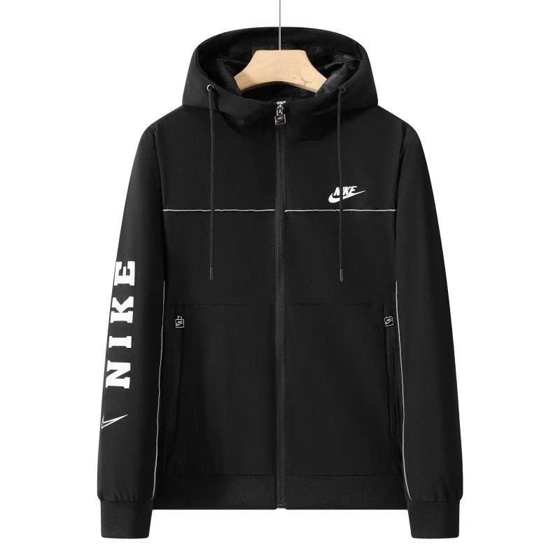 Nike Windbreaker Hoodie Black Outerwear