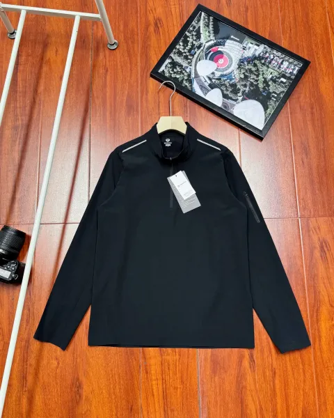 Lululemon Swiftly Tech Half-Zip Long Sleeve Black Activewear Top - 1