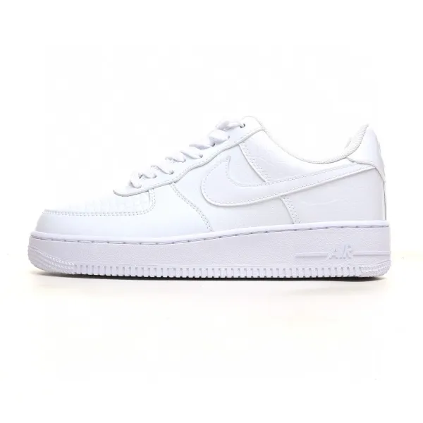 Nike Air Force 1 Low Off-White Inspired Beige Navy Sneakers - 10
