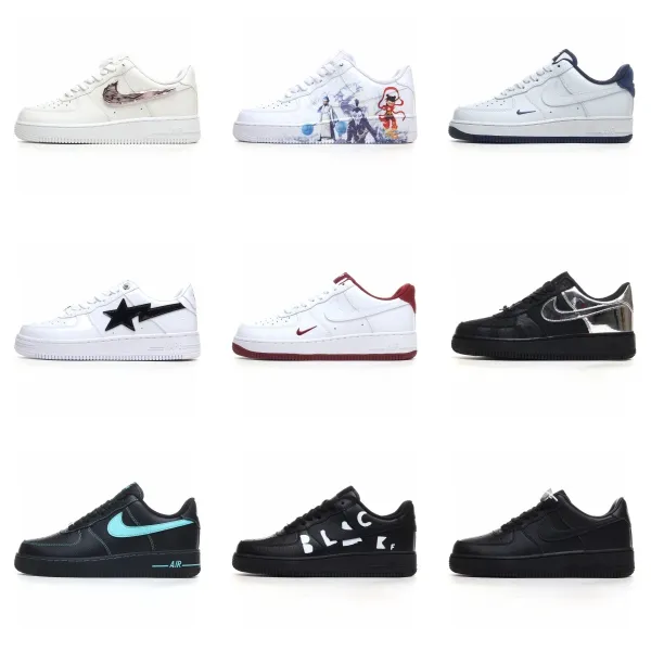 Nike Air Force 1 Low Off-White Inspired Beige Navy Sneakers - 3