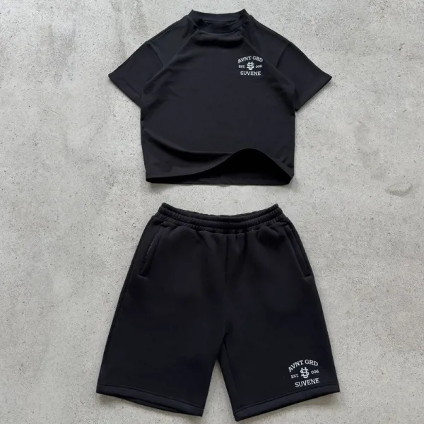 Design Embroidered Logo Fleece Shorts Gray Pink Navy Black - 9