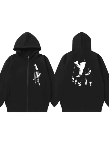 Design Rainbow Lightning Hoodie Black - 11