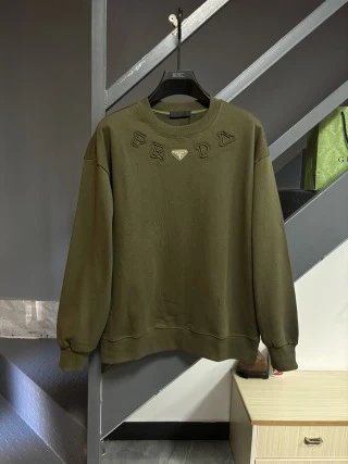 Prada Re-Nylon Logo Sweatshirt Black Hoodie - 14
