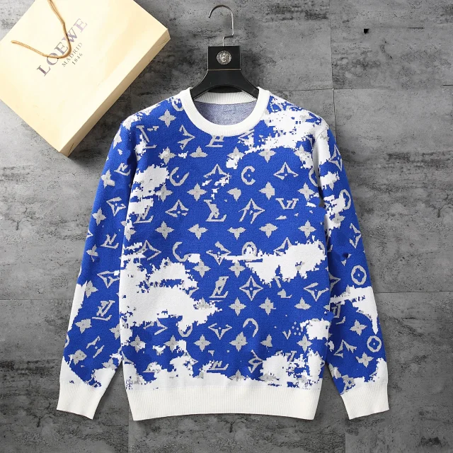 Louis Vuitton Knitwear Crewneck intarsia knit sweater product detail image 3