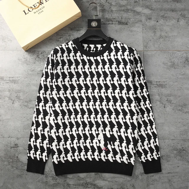 Louis Vuitton Knitwear Crewneck intarsia knit sweater product detail image 10