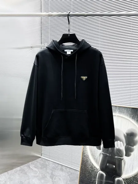 Louis Vuitton Monogram Embroidered Hoodie Black - 8